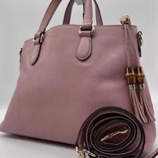 GUCCI bamboo tote bag 2WAY shoulder bag handbag tote bag leather pink 449642