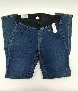 Old Navy Maternity Size 8 Regular Skinny Ultra Stretch Jeans Dark Blue B21 - Picture 1 of 7