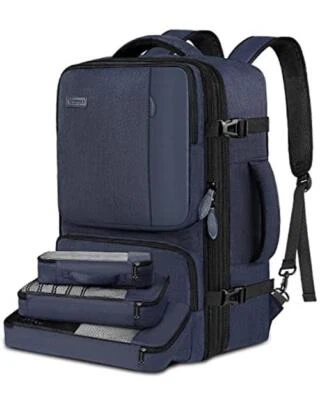 VANCROPAK Carry on Backpack Airline Approved 45L Travel Backpack with 3 Packing Cubes