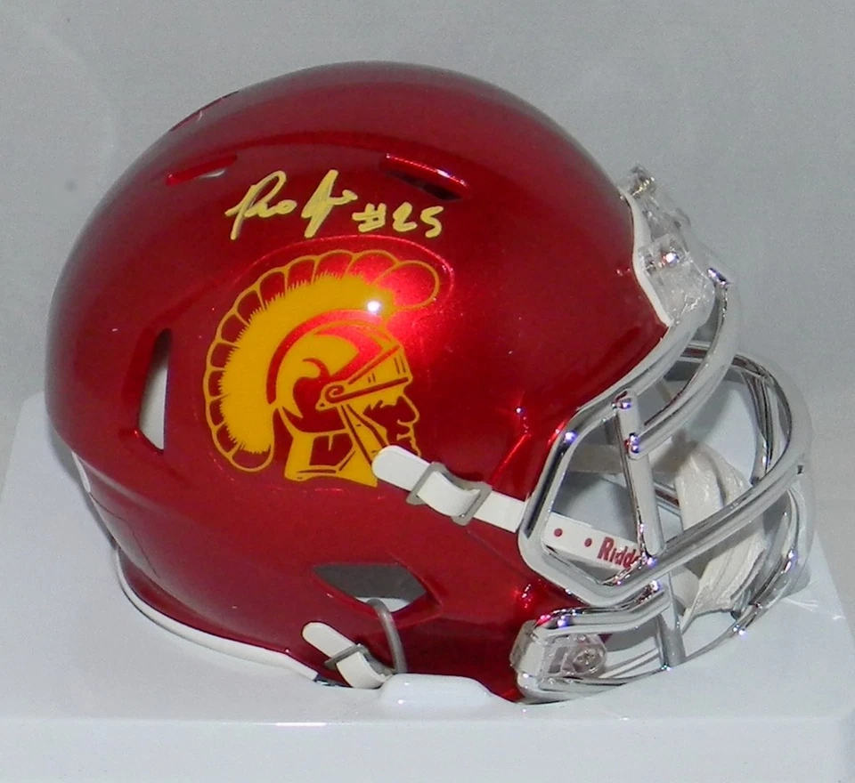 RONALD JONES II SIGNED AUTOGRAPHED USC TROJANS CHROME SPEED MINI HELMET JSA - Image 1 of 1