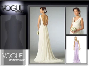 Vestido de novia original patrón de costura U-Pick talla 4-14 Vogue 2965 nuevo fuera de stock - Imagen 1 de 3
