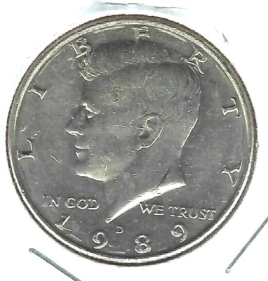 1989-D Denver Circulated Copper-Nickel Clad Copper Strike 50C Coin! - Image 1 of 2