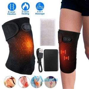 3 in 1 Electric Fast Heating Vibration Knee Joint Pad Wrap Brace Massage Therapy - Picture 1 of 16