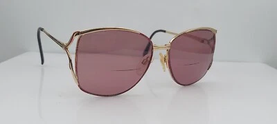 Gafas de sol vintage Luxottica Ellen oro rosa ovaladas SOLO MARCOS Italia Foto 1 de 4