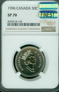 1996 CANADA 50 CENTS NGC MAC SP70 SPECIMEN FINEST GRADED SPOTLESS * - Picture 1 of 2