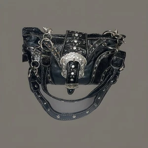 Black CCL Women’s Faux Leather Hand/Shoulder Bag with Buckle Conceal Carry Bag - Picture 1 of 12