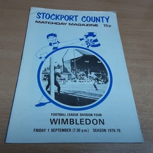 Stockport County v Wimbledon (D4) 1/9/1978 - Imagen 1 de 2