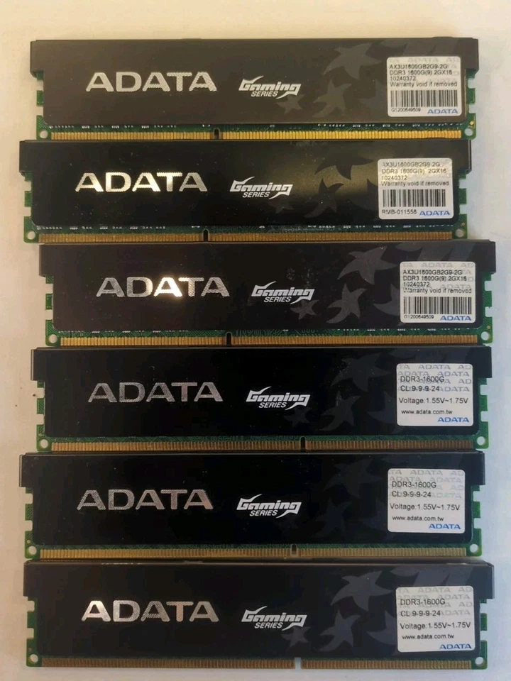 ADATA Gaming DDR3-1600 CL 9-9-9-24 6x2GB 12GB Kit - Image 1 of 3