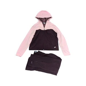 Vintage Y2K Nike Track Suit Jacket Pants Pink Maroon Sportswear Activewear Gym - Picture 1 of 13