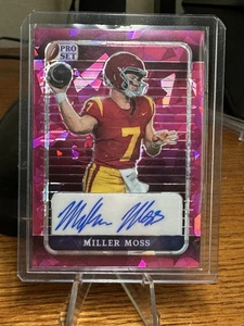 2023 Pro Set Metal Miller Moss  Pink Crystal Auto /5 USC Trojans - Picture 1 of 2