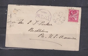 NEW SOUTH WALES,1890 6d. Carmine,147,BALLINA cds to Bethlehem, USA, PAID ALL - Picture 1 of 1