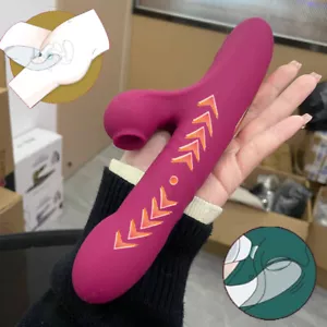 Dildo Vibrator mit Stoßfunktion Sauger Anal Vibratoren Sexspielzeug für Frauen - Bild 1 von 17