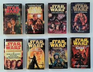 STAR WARS PAPERBACK LOT (8 NOVELS) by Zahn, Stackpole, Tyers, Wolverton, Traviss - Picture 1 of 19