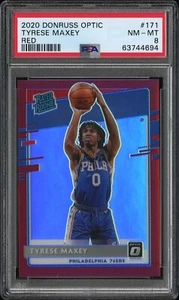 2020-21 Donruss Optic Tyrese Maxey Red Rated Rookie /99 76ers - Foto 1 di 2