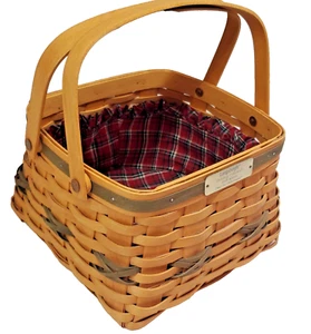 Longaberger 2000 Edition Deck the Halls Basket Christmas Collection w Rnd Liner - Picture 1 of 24