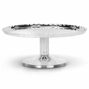 Alzata Per Dolci e Frutta Argentata Argento stile Cannettato - Foto 1 di 2