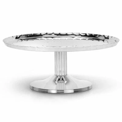 Alzata Per Dolci e Frutta Argentata Argento stile Cannettato - Immagine 1 di 2