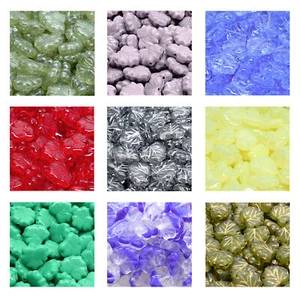 Rutkovsky 111-95011 Maple Leaf Pressed Beads Czech Glass 13x11mm Size 15g Pack - Picture 1 of 25
