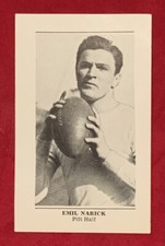 Rare Uncatalogued Card of 1930's Pitt Football Star Emil Narick U of Pittsburgh