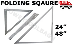 Aluminium Folding Square 600mm & 1200mm HD Builder Roofer Multi Square 24" & 48" - Picture 1 of 3