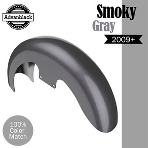 Advanblack SMOKY GRAY 19" Reveal Wrapper Hugger Front Fender Fits 09+ Harley - Picture 1 of 9