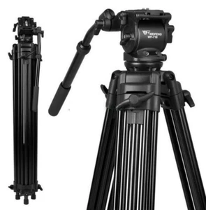 1880mm Weifeng Video Tripod WF-718 w/Fluid Pan Head Dual-Lock Quick Release 717 - Picture 1 of 12