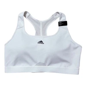 Adidas Sport BH, Damen Plus 2X, weiß Powerreact Medium Support Training Bra - Bild 1 von 8