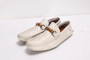 Gucci Bamboo Leather Bit Loafers White 10 D - Bild 1 von 15