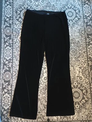 Pantalones acampanados de terciopelo vintage No Boundaries Y2K para jóvenes XL negro terciopelo gótico  Foto 1 de 4