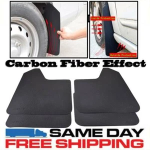 Guardabarros universal básico efecto fibra de carbono Mudguard aletas de barro protector salpicadero - Imagen 1 de 8