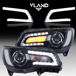 VLAND Projector Dual Beam LED Headlights For Chrysler 300 2011-2023 Head Lamps - Bild 1 von 14