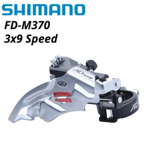 Shimano Aluts FD-M370 9/27 Speed MTB Bike Front Derailleur 31.8/34.9MM Dual Pull - Picture 1 of 7