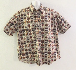Camicia vintage Tommy Hilfiger uomo XL University stampa stemma college anni '90 - Foto 1 di 4
