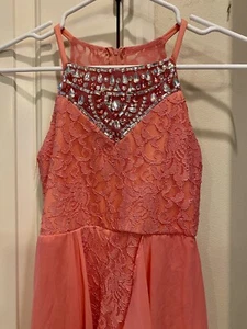 Girls Tween Diva Dress with Built In Shorts Sz 10 Formal Romper Lace - Picture 1 of 8
