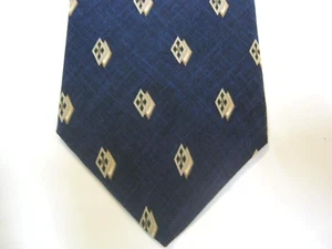 Surrey blue beige Silk geometric tie 54 x 3.75 Necktie 15694 - Picture 1 of 3