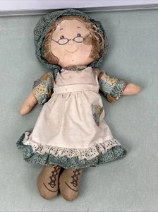 Grandma Holly Hobbie Knickerbocker Cloth Soft Full Size 14” Vintage 1970s - Picture 1 of 7