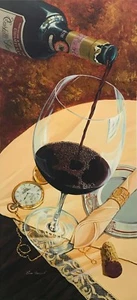 DIMA GORBAN "CASTELLI CHIANTI" WINE | EMBELLISHED GICLEE/CANVAS | MAKE AN OFFER - Picture 1 of 3
