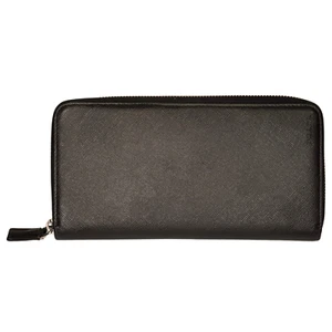 Prada Saffiano Leather Zip-Around Long Wallet – Nero Black - Picture 1 of 12