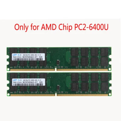 NEUER 2x4GB DDR2 PC2-6400U 800 MHz 240PIN DIMM Desktop-Speicher für AMD-CPU - Image 1 of 4