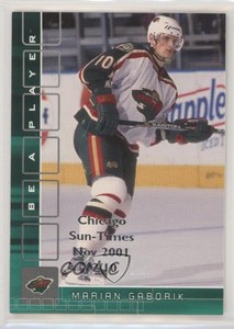 2001-02 ITG Be A Player Memorabilia /10 Marian Gaborik #285