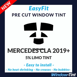 EasyFit Static Pre Cut Window Tint For Mercedes CLA 2019+ - 5% Limo Rear - Picture 1 of 3
