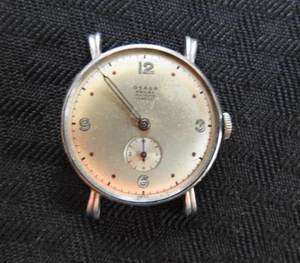 1940's Medana Osaga Ancre Pinlever Jewelled Manual Dial Movement RUNNING Watch - Picture 1 of 2