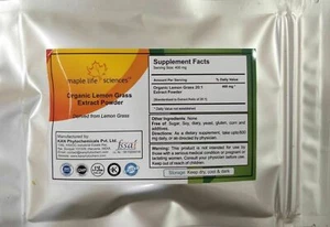 ORGANIC Lemon Grass 20:1 Extract Powder Natural High Quality Lemon Grass PE - Picture 1 of 2