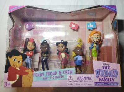 Nuevo Disney The Proud Family Louder & Prouder Penny Proud + Paquete de figuras de tripulación Foto 1 de 4