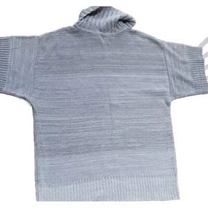 short sleeve plus size Sweater Gray Hombre Short Sleeve 1X Pullover braided knit - Picture 1 of 5