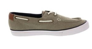 Tommy Hilfiger Petes Boat Light Natural Fabric Casual  Mens Shoes Size 11.5
