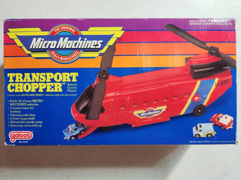 MICRO MACHINES RED TRANSPORT CHOPPER - PLAYSET JOESCURIOS - Image 1 of 4