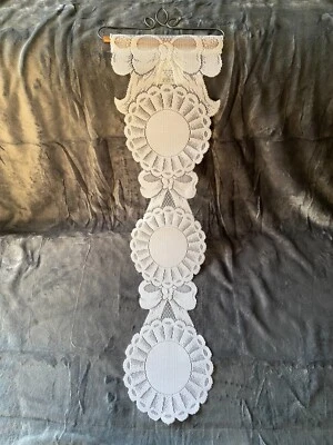 Heritage NEW  WALL DECOR w/Hanger #WH-39W. Plate Bellpull, white color. - Image 1 of 2