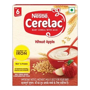Nestle Cerelac Baby Cereal with Milk, Wheat Apple 6 Months, 300 gm - Picture 1 of 1