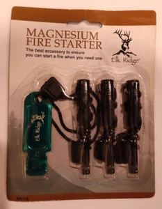 Elk Ridge 4 Piece Fire Starter 4" OVERALL MAGNESIUM new in package - Picture 1 of 1